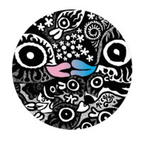 Chapa El insomnio de los peces, 38 mm.